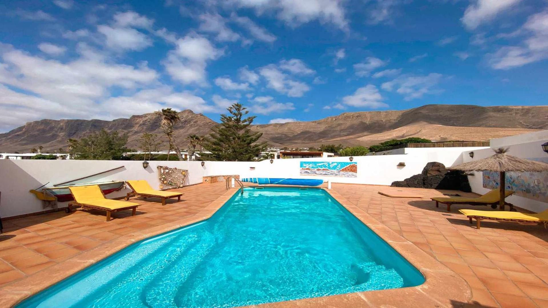 Bungalow Allende Famara Con Piscina Privada Y Ac Dış mekan fotoğraf